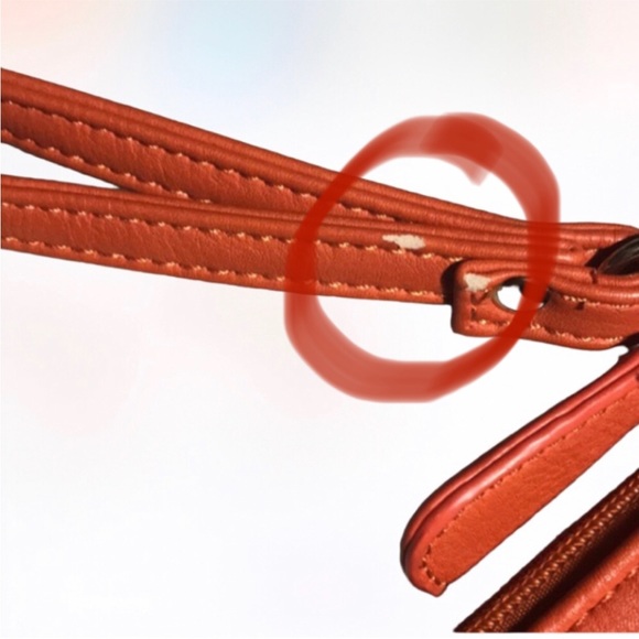 CHARMING CHARLIE Y2K Orange Monogram Wristlet - Picture 8 of 8